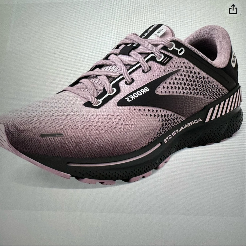 Brooks Adrenaline GTS 22 Women's Running Shoe - pale pink & gray